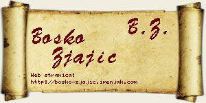 Boško Zjajić vizit kartica